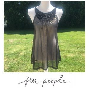 Free People Jewel Neck Tank Top